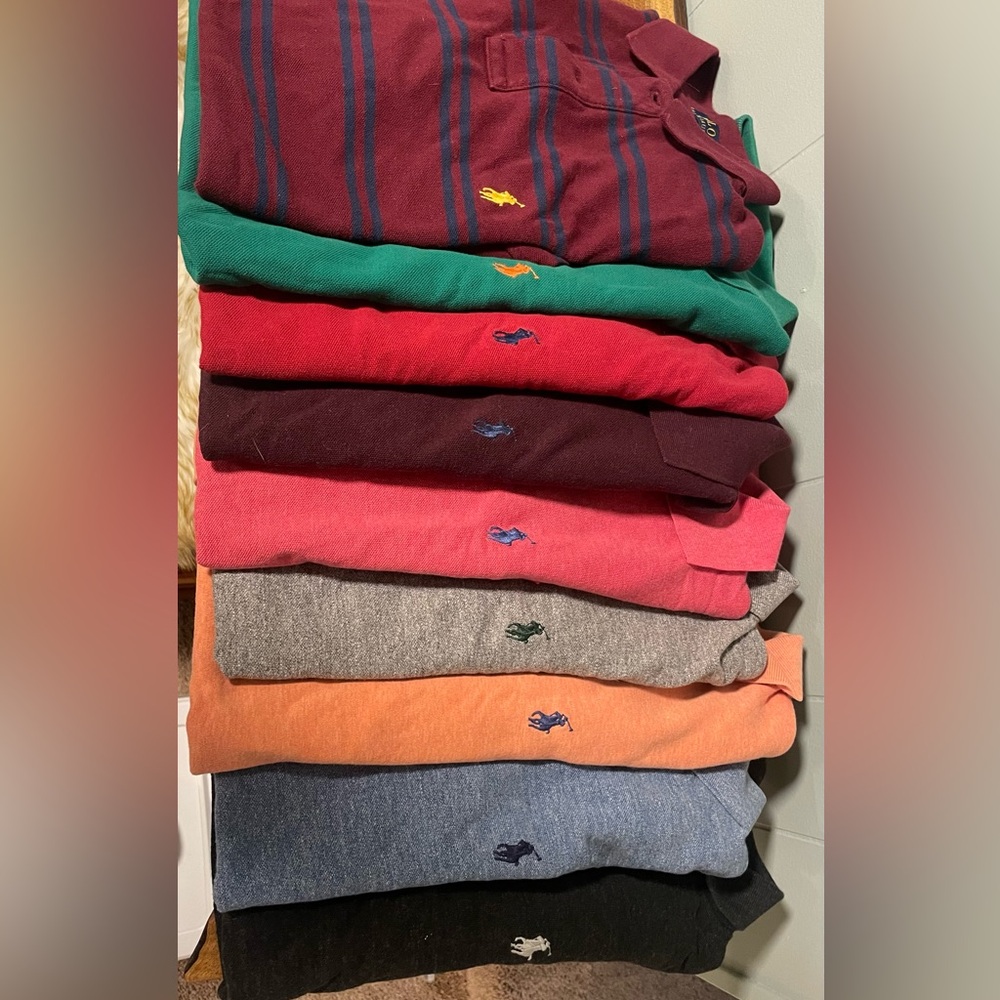 Bundle of 9 Polo Ralph Lauren men’s polos - great condition